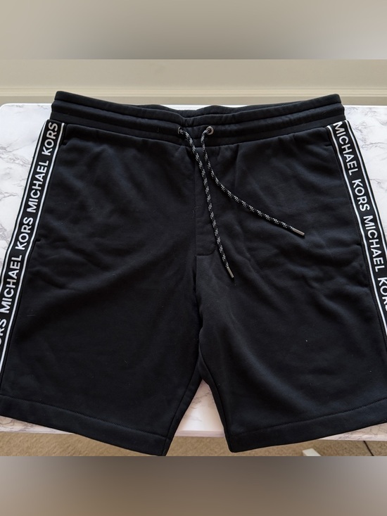 Michael Kors Other - Michael Kors Black Athletic Drawstring Shorts with Logo Trim L